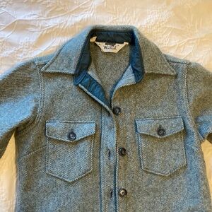 Woolrich Blue and Gray Button Down Shirt